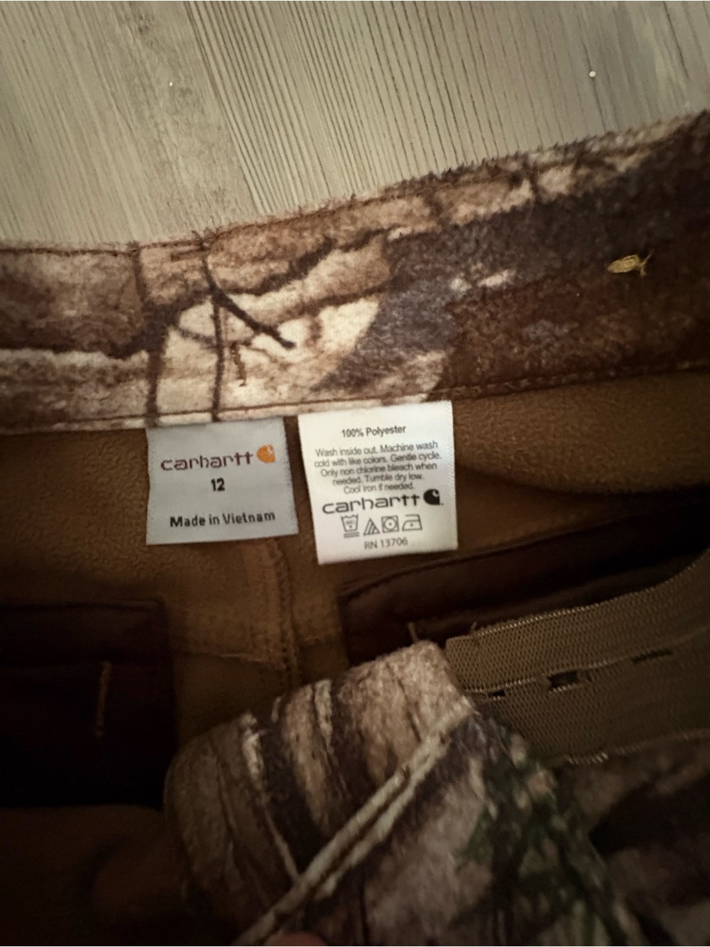 Carhartt Youth size 12 Camouflage Pants in Brown, Tan and Green - Picture 4 of 5